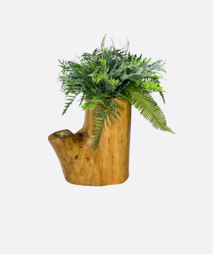 Drewniany świecznik tealight