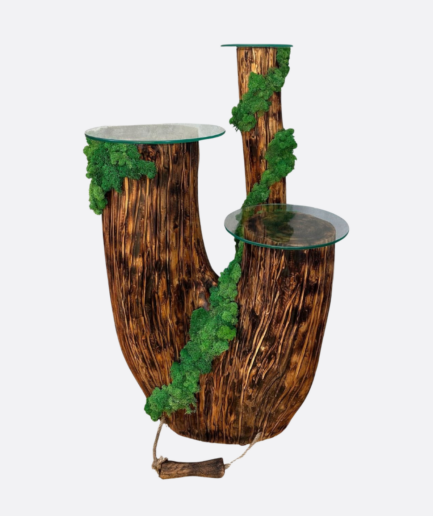 Dębowy barek z mchem stabilizowanym